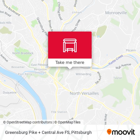 Mapa de Greensburg Pike + Central Ave FS