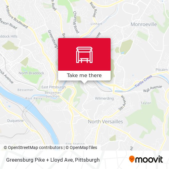 Mapa de Greensburg Pike + Lloyd Ave
