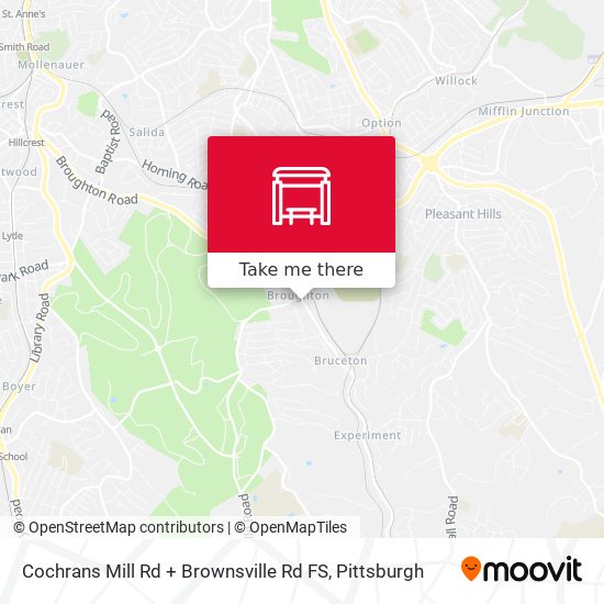 Cochrans Mill Rd + Brownsville Rd FS map