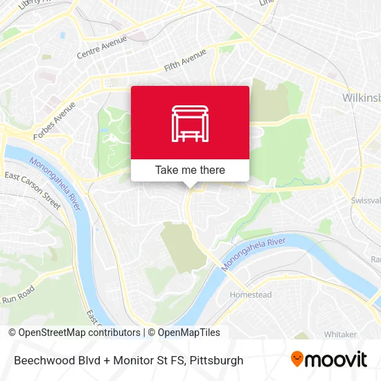 Mapa de Beechwood Blvd + Monitor St FS