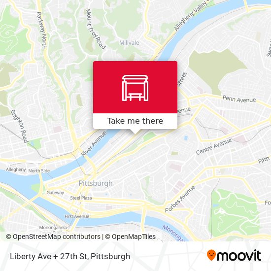 Liberty Ave + 27th St map