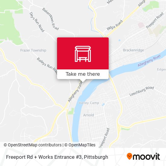 Mapa de Freeport Rd + Works Entrance #3