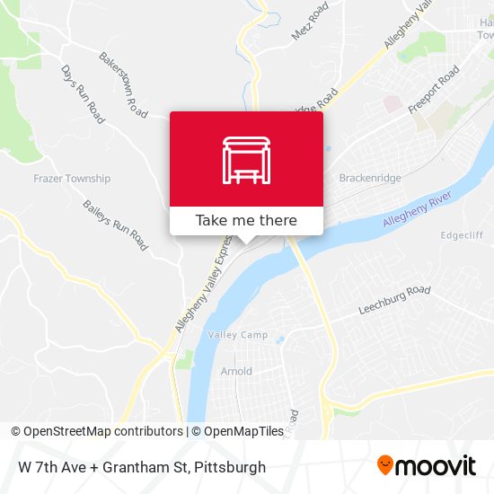 Mapa de W 7th Ave + Grantham St