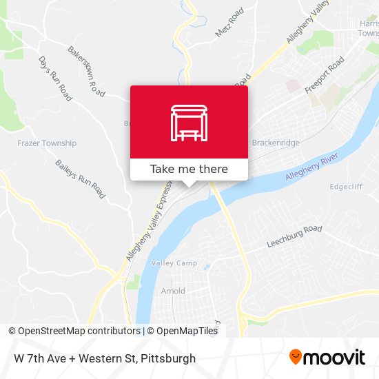 Mapa de W 7th Ave + Western St
