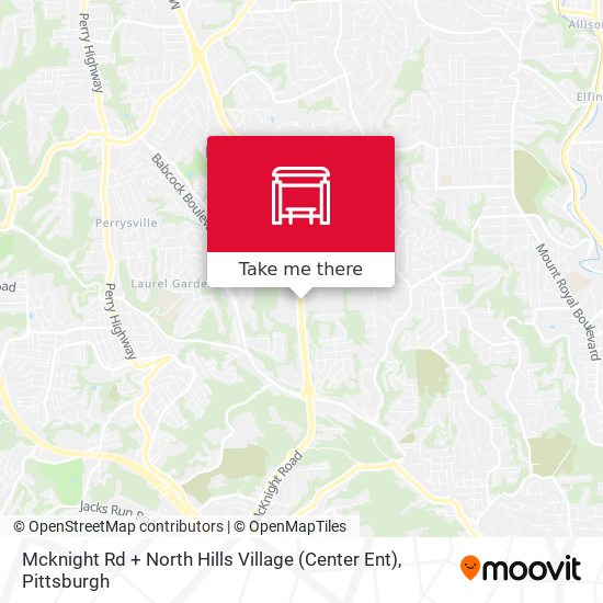 Mcknight Rd + North Hills Village (Center Ent) map