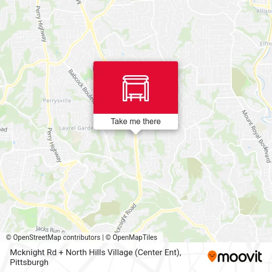 Mapa de Mcknight Rd + North Hills Village (Center Ent)