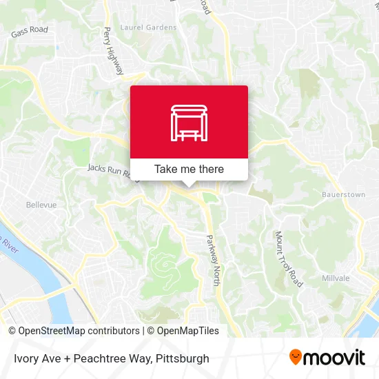Mapa de Ivory Ave + Peachtree Way