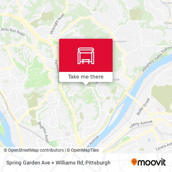 Spring Garden Ave + Williams Rd map