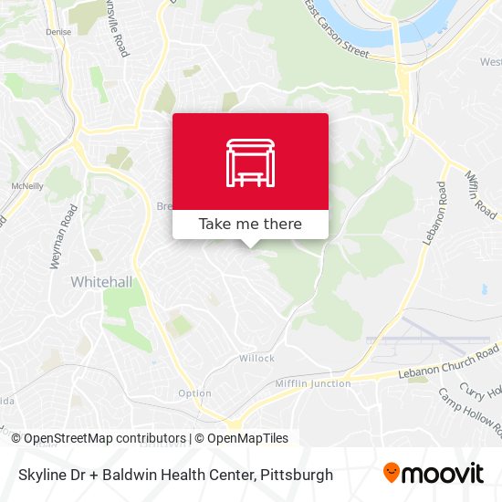 Skyline Dr + Baldwin Health Center map