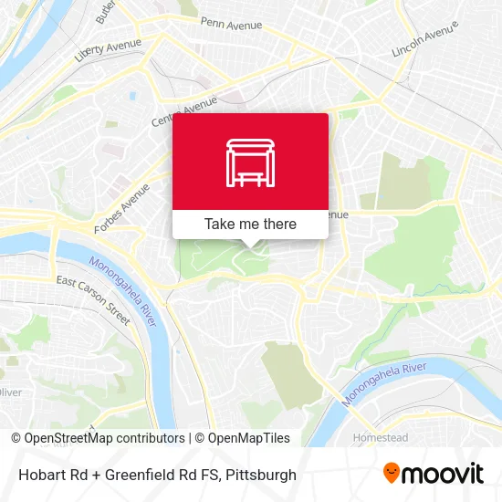 Mapa de Hobart Rd + Greenfield Rd FS