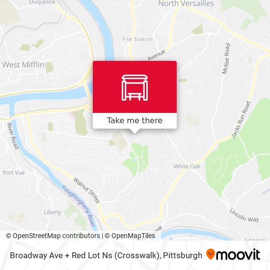 Broadway Ave + Red Lot Ns (Crosswalk) map