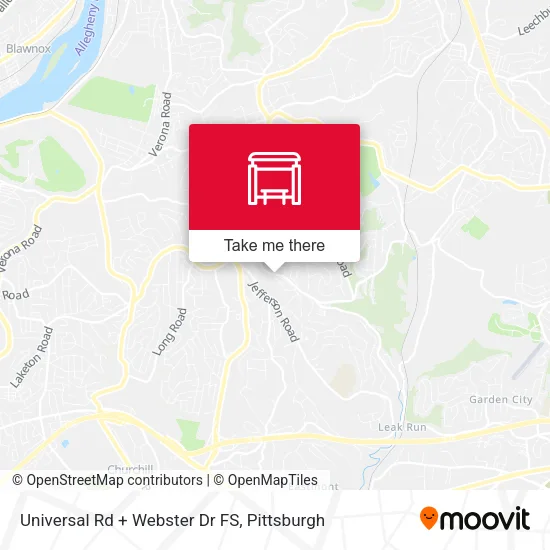 Universal Rd + Webster Dr FS map