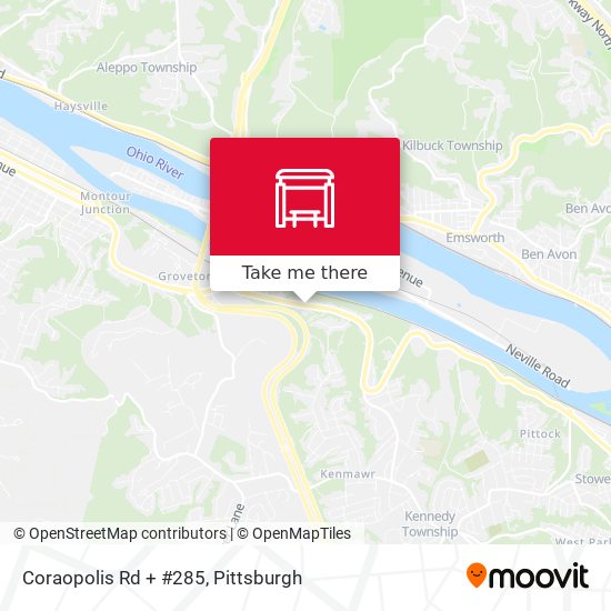 Coraopolis Rd + #285 map