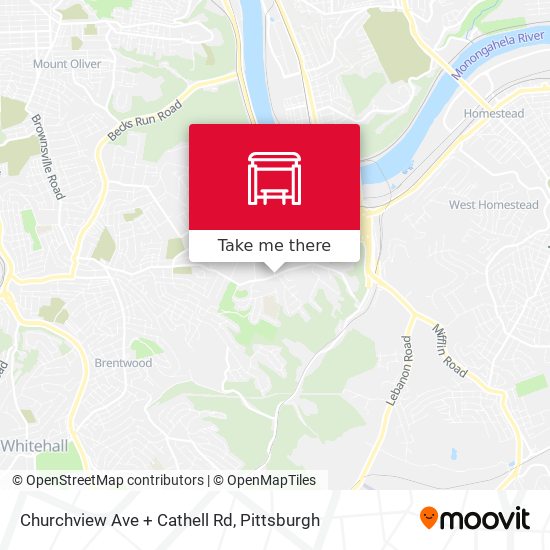 Mapa de Churchview Ave + Cathell Rd