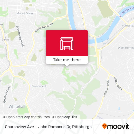 Churchview Ave + John Romanus Dr map