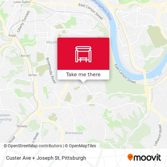 Custer Ave + Joseph St map