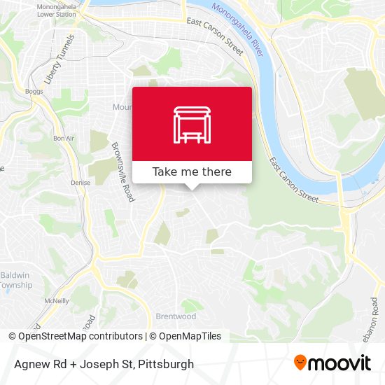Agnew Rd + Joseph St map