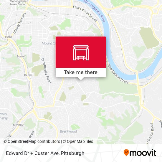 Edward Dr + Custer Ave map