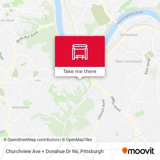 Churchview Ave + Donahue Dr Ns map