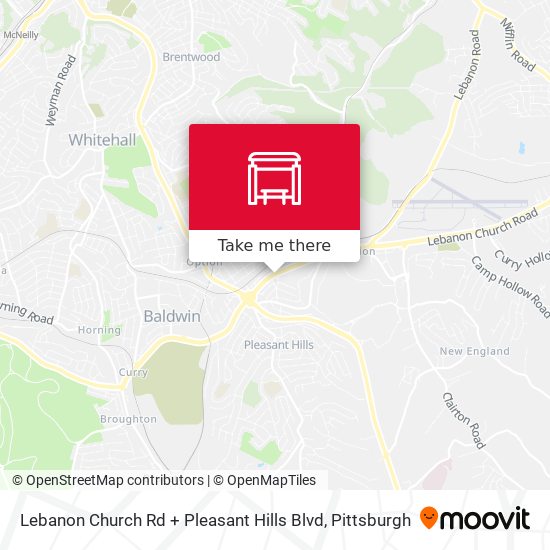 Mapa de Lebanon Church Rd + Pleasant Hills Blvd