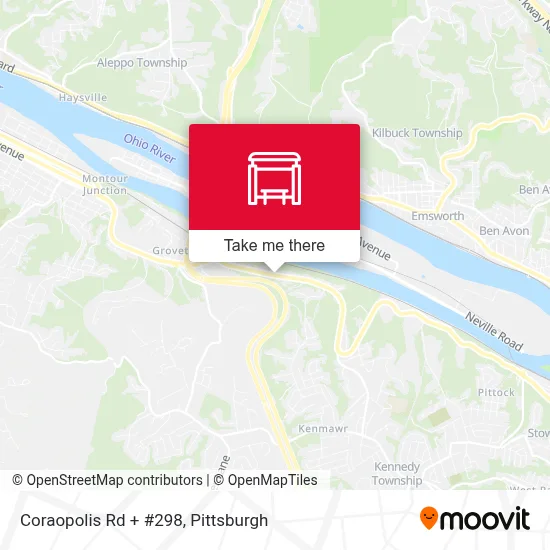 Coraopolis Rd + #298 map