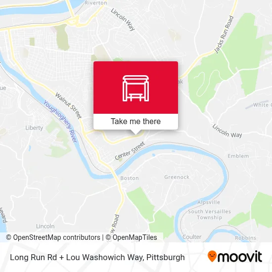 Long Run Rd + Lou Washowich Way map