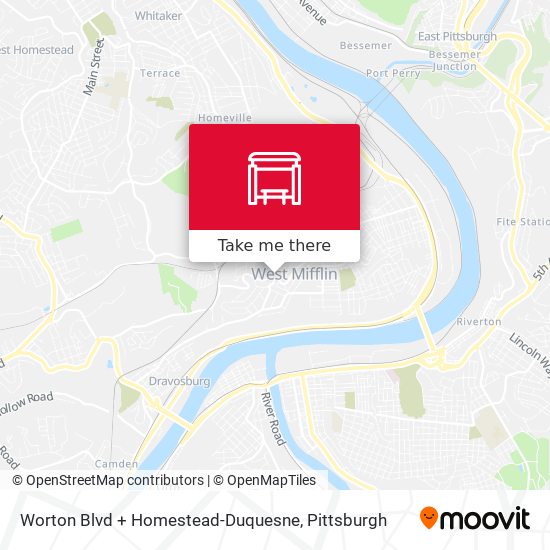 Worton Blvd + Homestead-Duquesne map