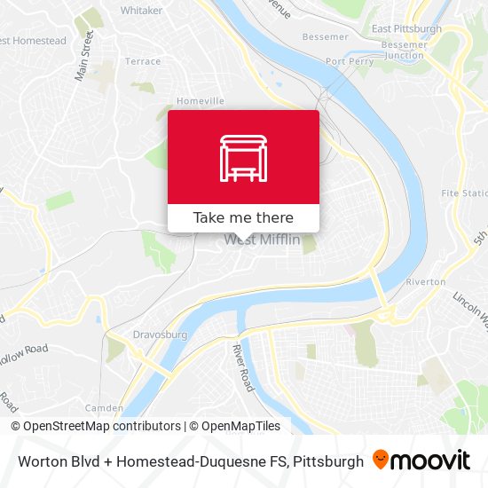 Mapa de Worton Blvd + Homestead-Duquesne FS