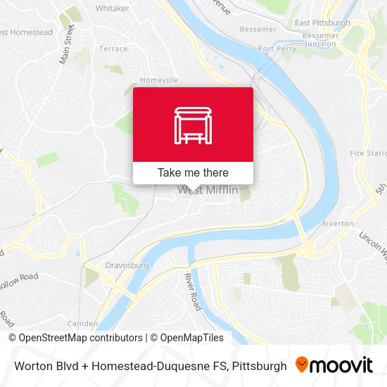 Worton Blvd + Homestead-Duquesne FS map