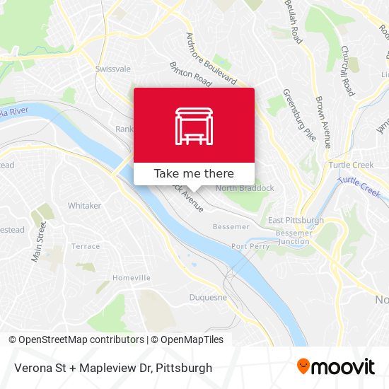 Verona St + Mapleview Dr map