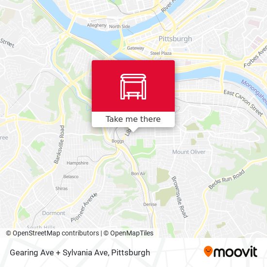 Mapa de Gearing Ave + Sylvania Ave
