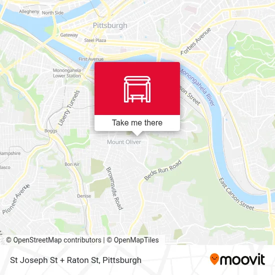 St Joseph St + Raton St map