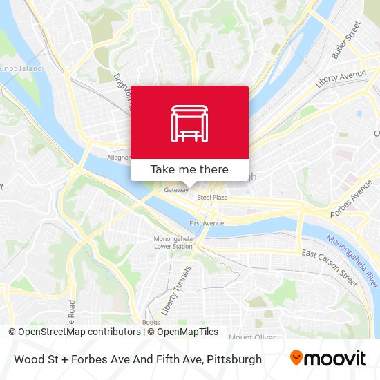 Wood St + Forbes Ave And Fifth Ave map