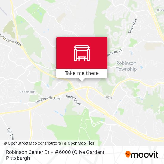 Mapa de Robinson Center Dr + # 6000 (Olive Garden)