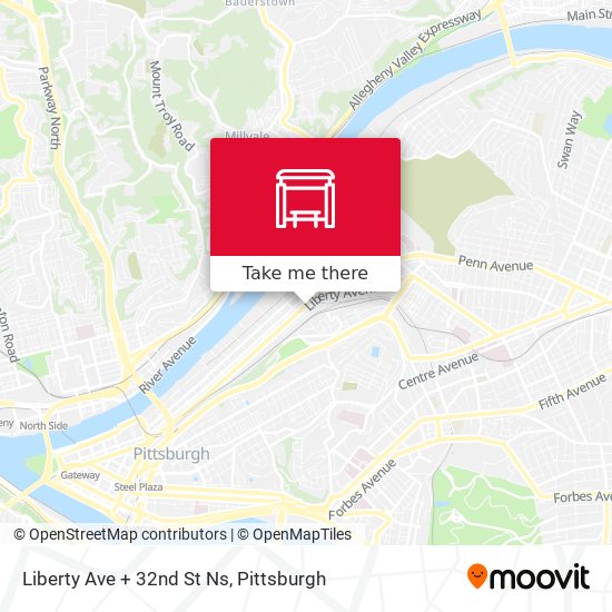 Liberty Ave + 32nd St Ns map