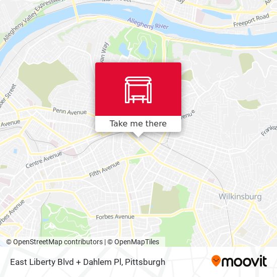 East Liberty Blvd + Dahlem Pl map
