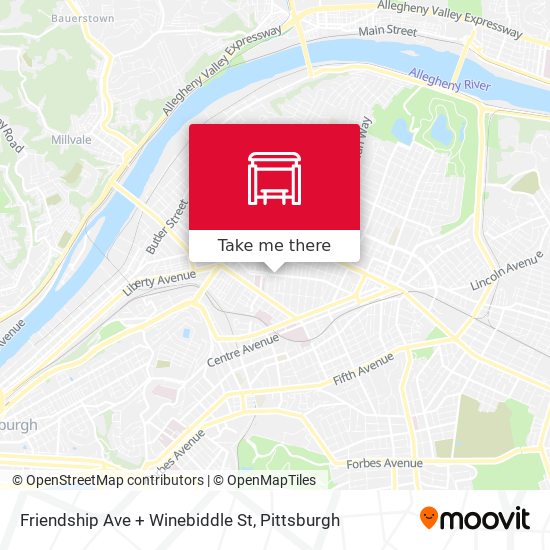 Mapa de Friendship Ave + Winebiddle St