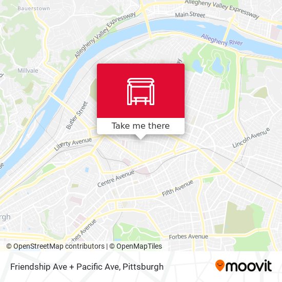 Friendship Ave + Pacific Ave map