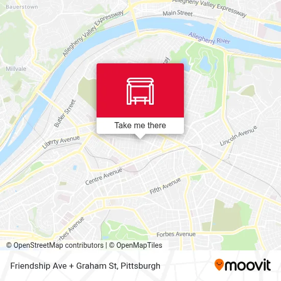 Friendship Ave + Graham St map