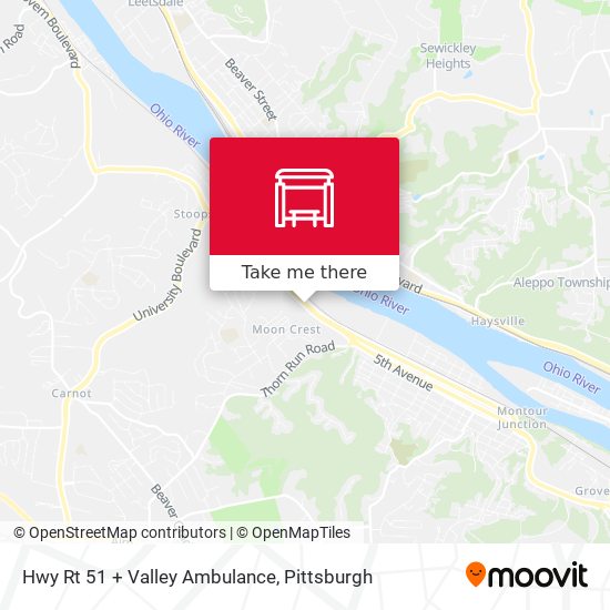 Mapa de Hwy Rt 51 + Valley Ambulance
