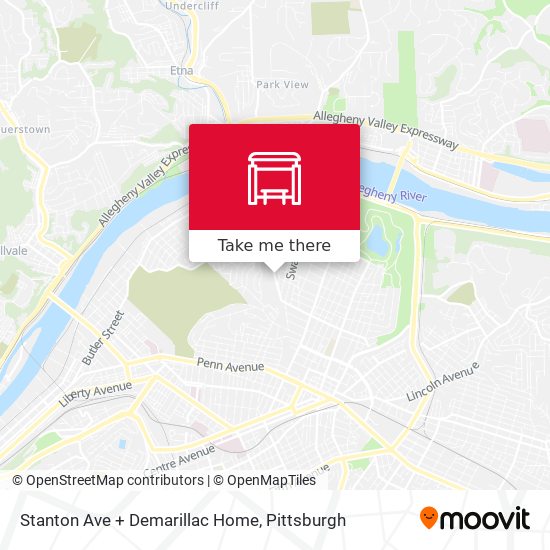 Stanton Ave + Demarillac Home map