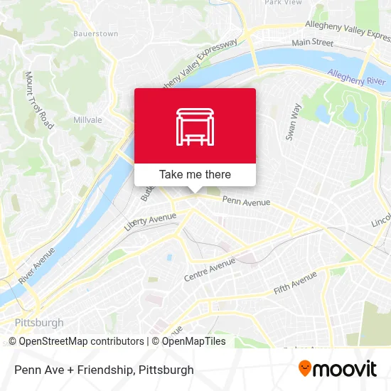 Penn Ave + Friendship map