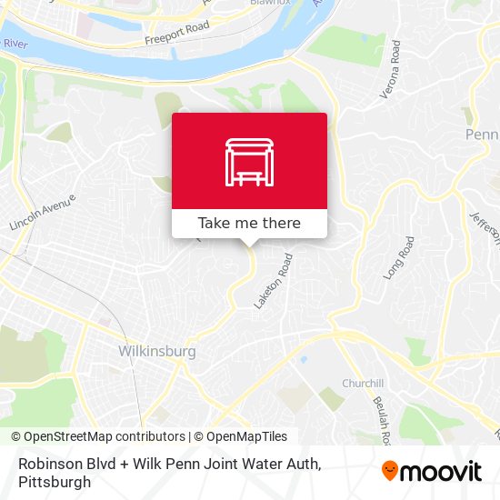 Mapa de Robinson Blvd + Wilk Penn Joint Water Auth