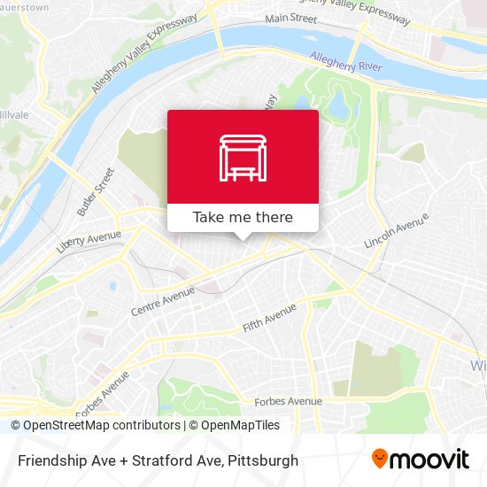 Mapa de Friendship Ave + Stratford Ave