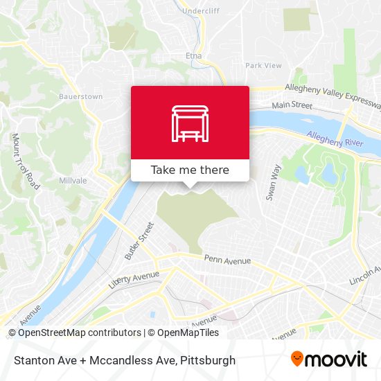 Mapa de Stanton Ave + Mccandless Ave