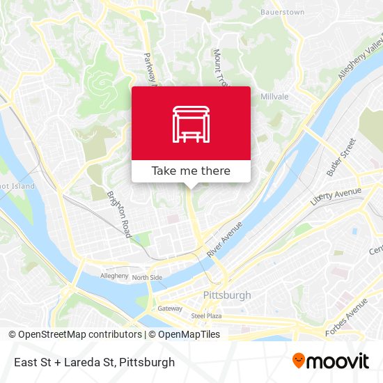East St + Lareda St map