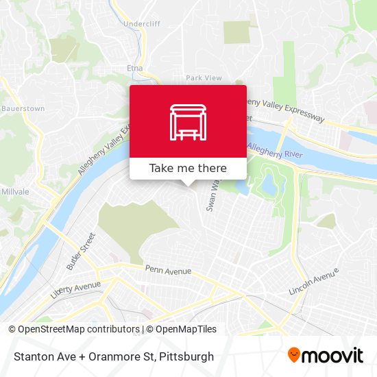 Stanton Ave + Oranmore St map