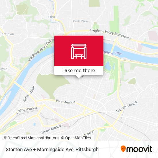 Mapa de Stanton Ave + Morningside Ave
