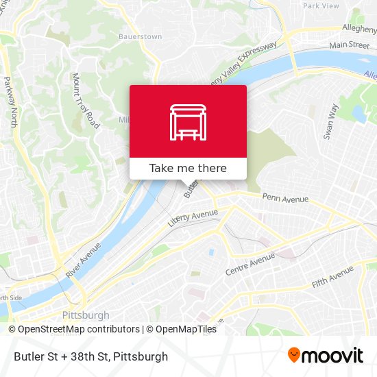 Mapa de Butler St + 38th St