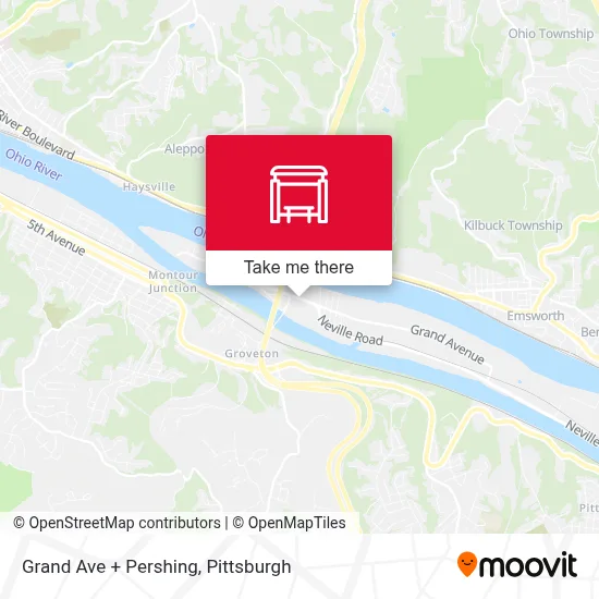 Grand Ave + Pershing map